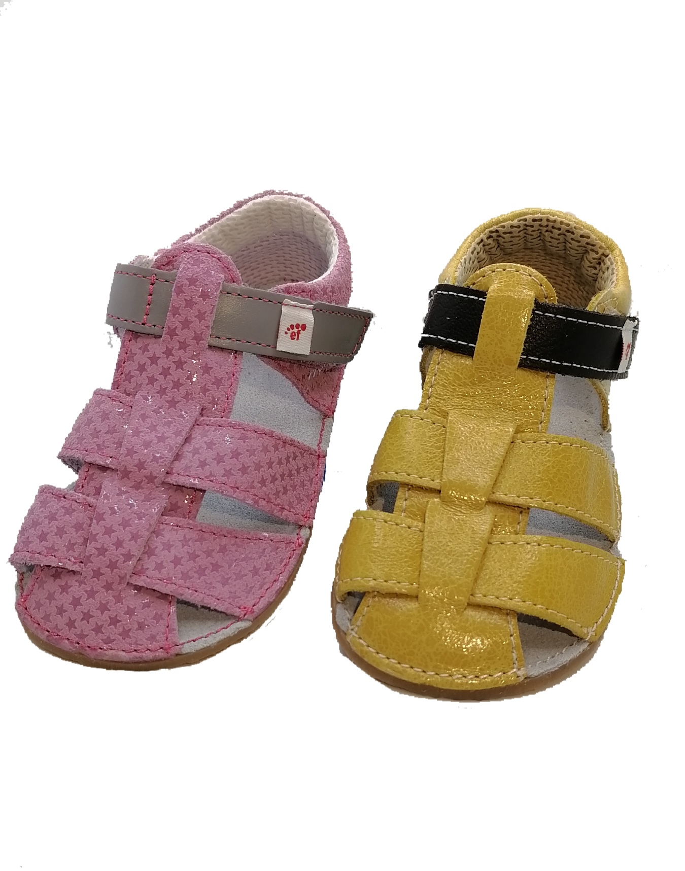 ef barefoot sandalé růžové žluté